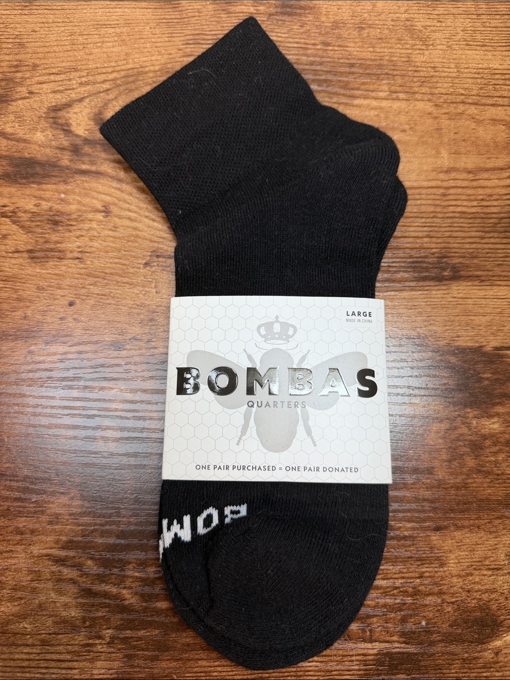 Bombas Black Quarter Athletic Socks